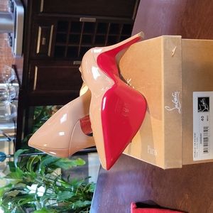 AUTHENTIC NWT Christian Louboutin - Pigalle 100 Nude Pumps